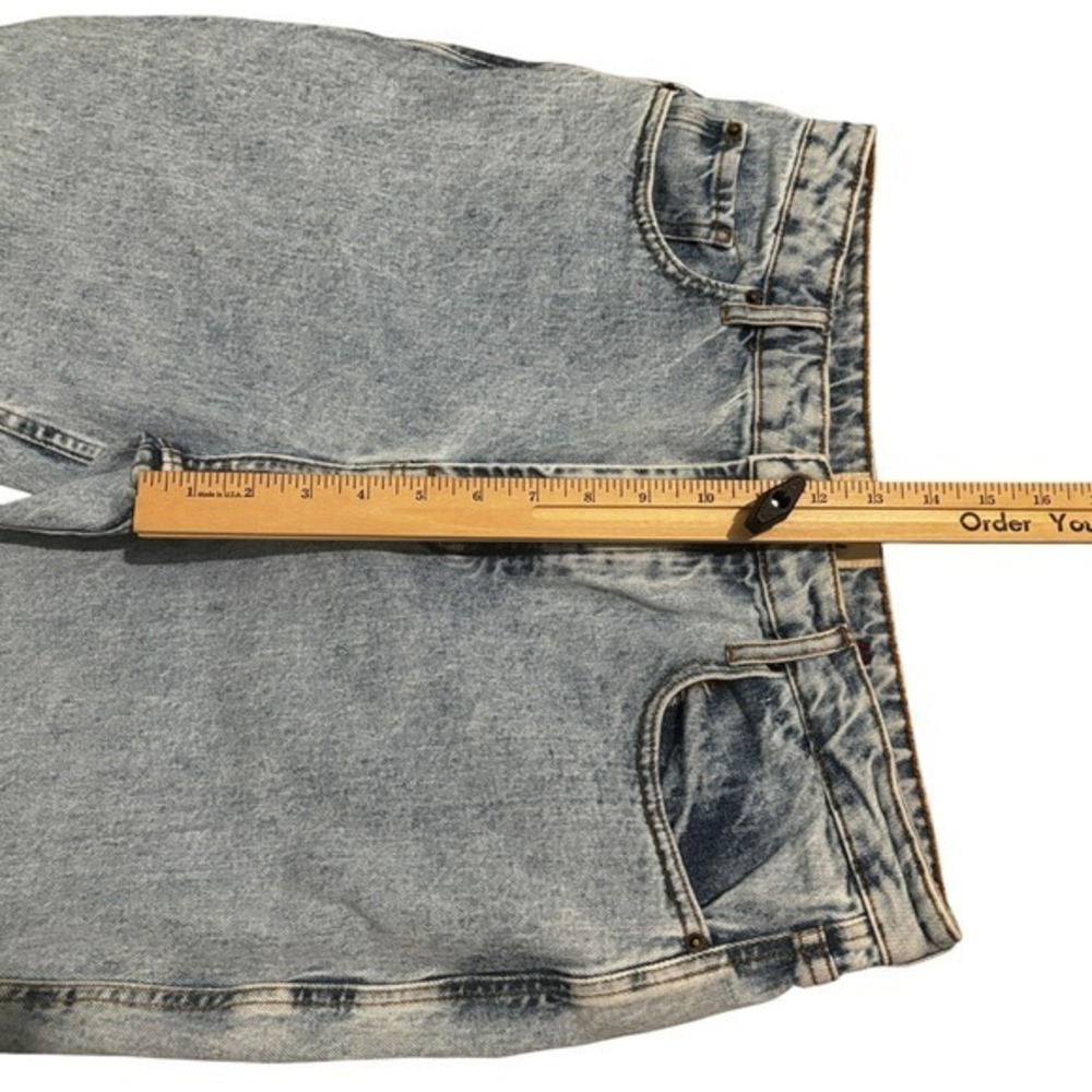 Sezane Denim Jeans 12 33 High Rise Mom Jeans Straight Leg Light Acid Wash Blue - Picture 8 of 10